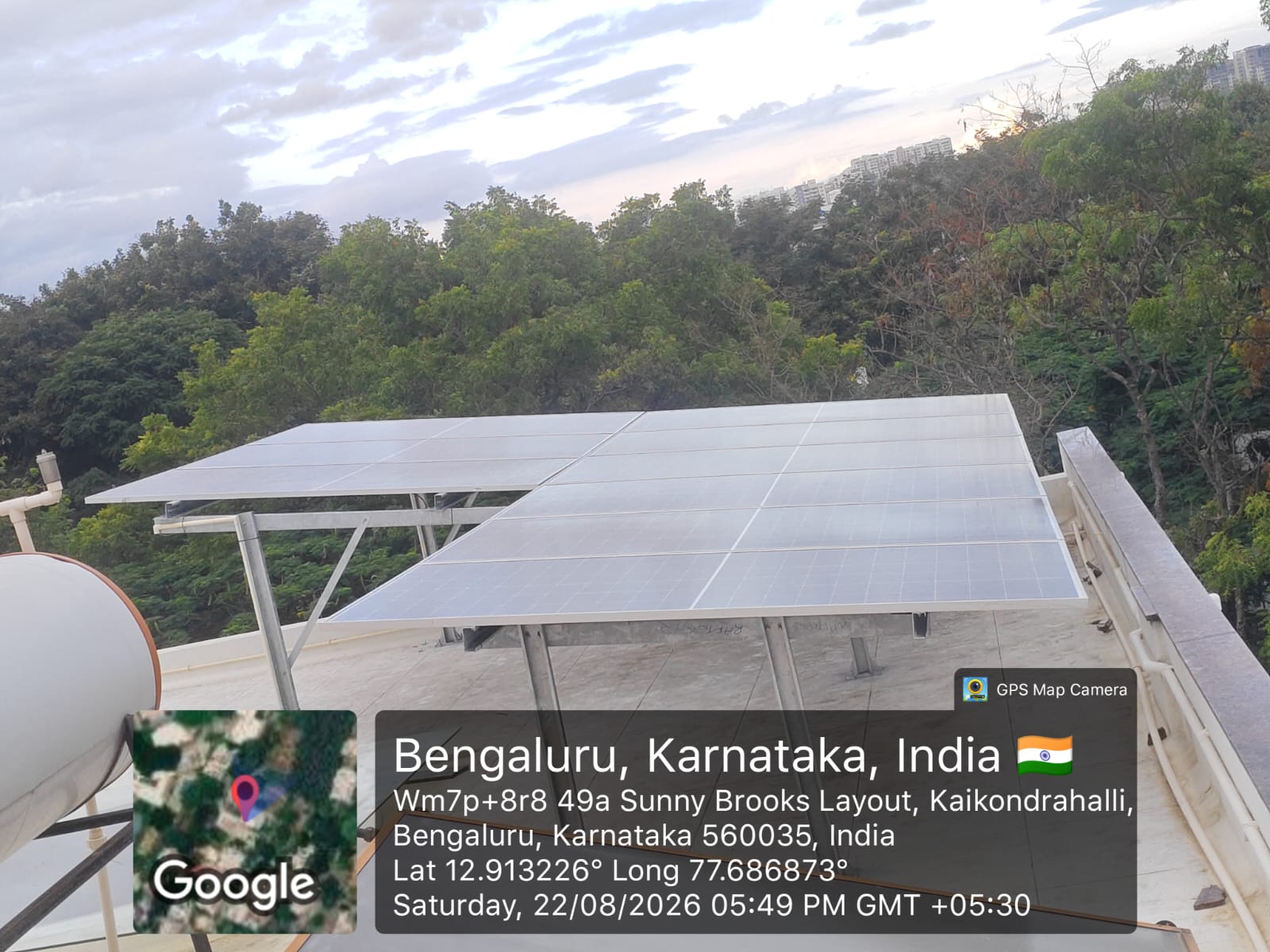 Sunny Brooks Layout rooftop solar installation